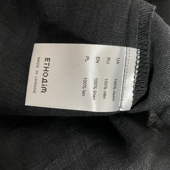 Etnodim Vyshyvanka Dress Linen Black Red White Ethnic Ukrainian RARE - Picture 12 of 12